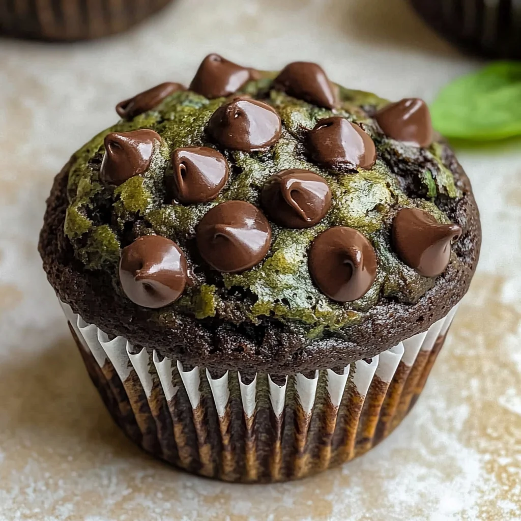 Chocolate Spinach Muffins