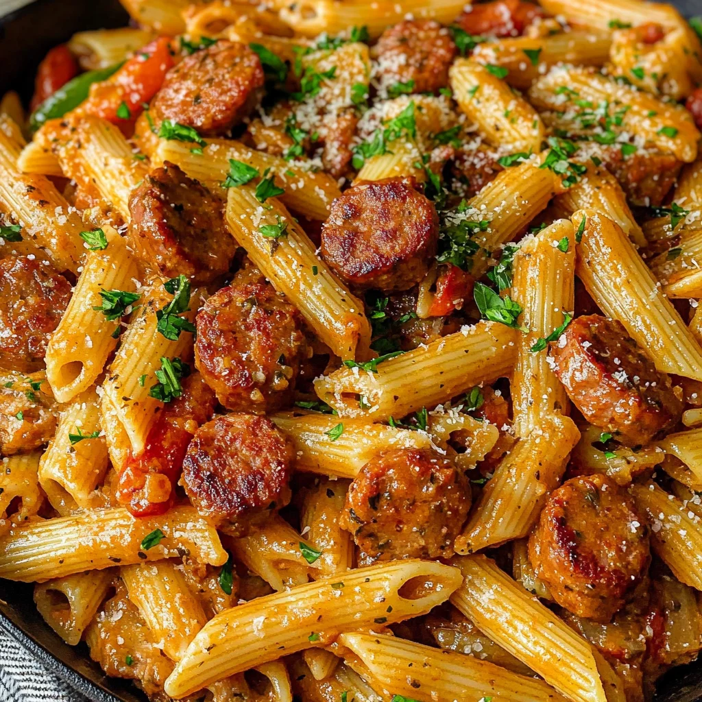 Creamy Cajun Sausage Pasta