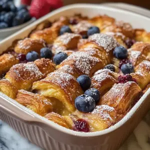Delicious Croissant French Toast Casserole