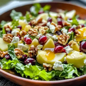 Festive and Delicious Apple Cranberry Walnut Salad with Easy Dressing