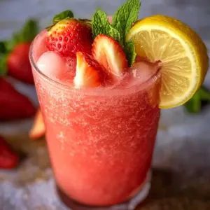 Frozen strawberry lemonade
