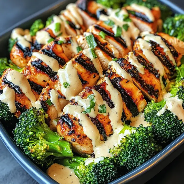Grilled Chicken & Broccoli Bowls With Creamy Garlic Sauce Delight Your Taste Buds!
