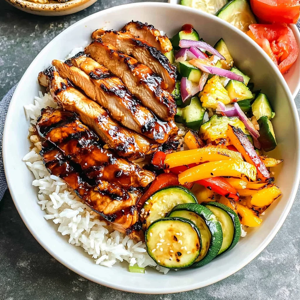 Grilled Hawaiian Chicken Teriyaki Bowls