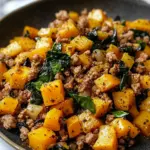 Healthy Roasted Butternut Squash with Ground Turkey