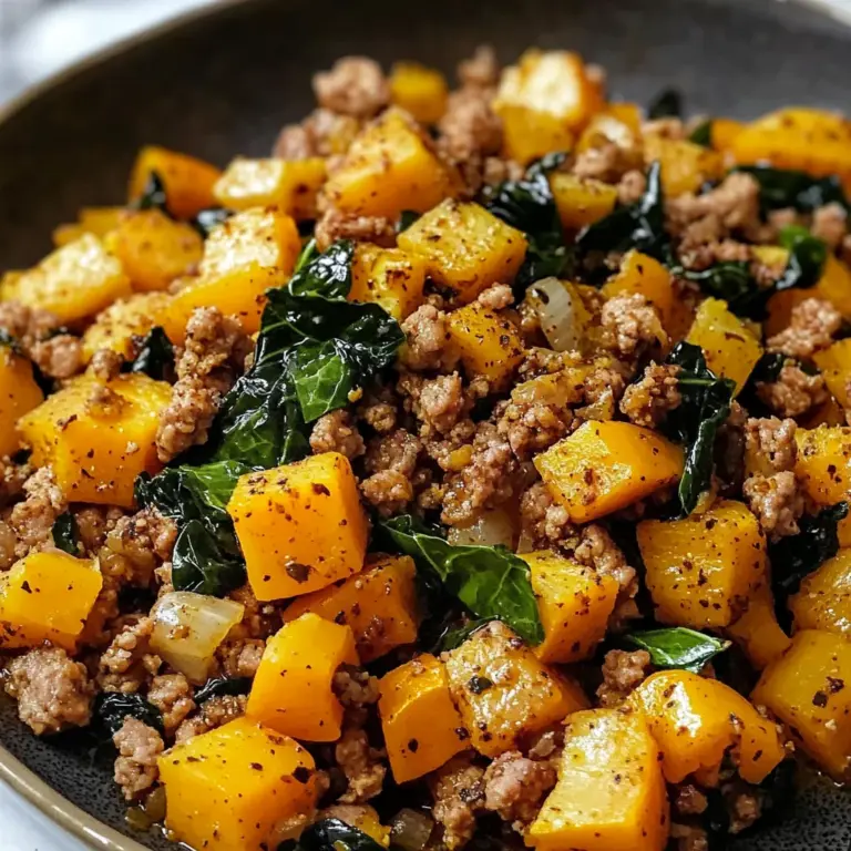 Healthy Roasted Butternut Squash with Ground Turkey