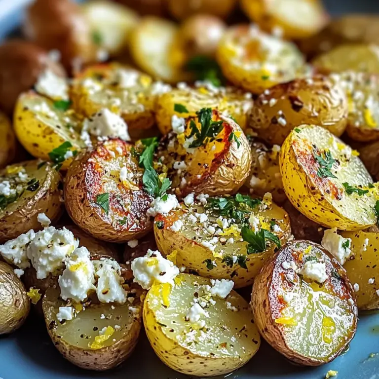 Mouthwatering Greek Feta Roast Potatoes with Lemon Zest