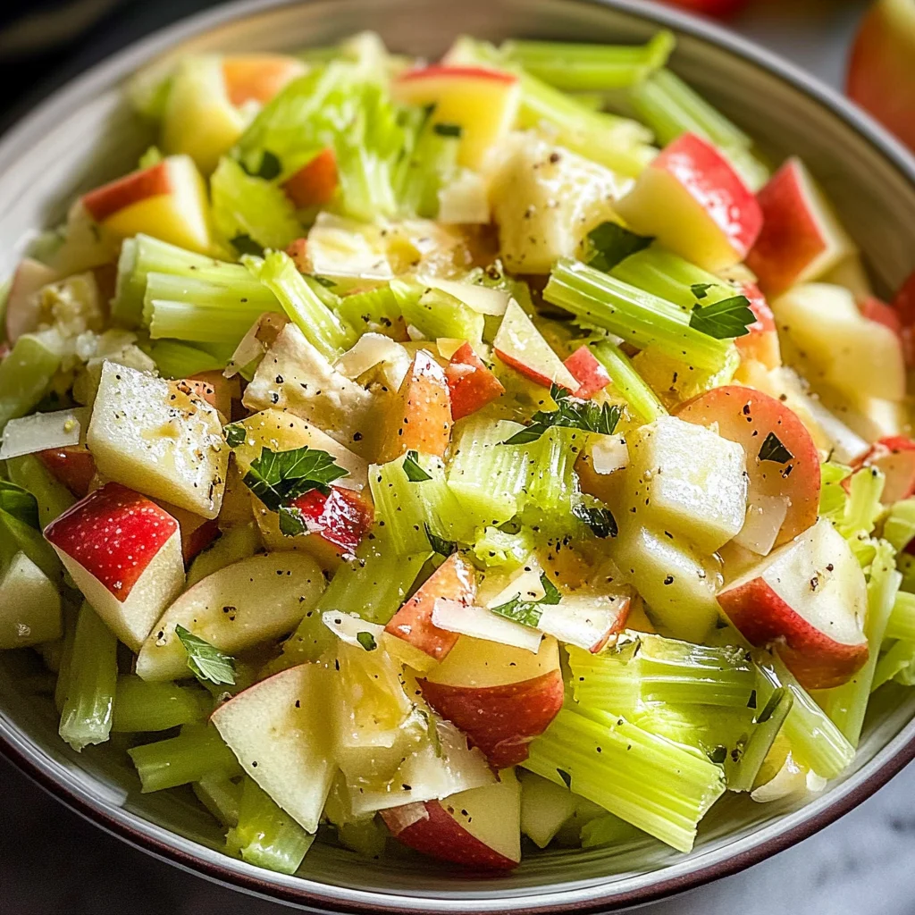 Simple Celery Apple Salad With Lemon Dressing Recipe