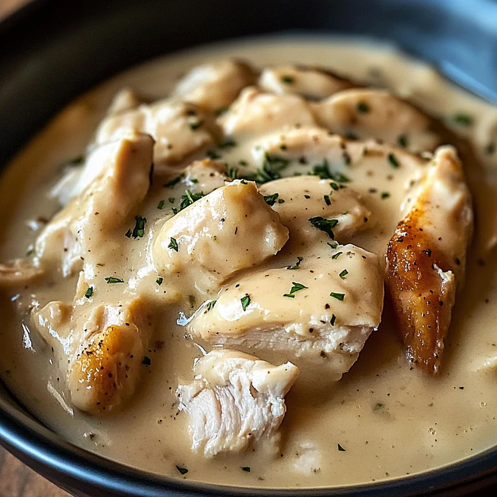 Slow Cooker Creamy Chicken & Gravy