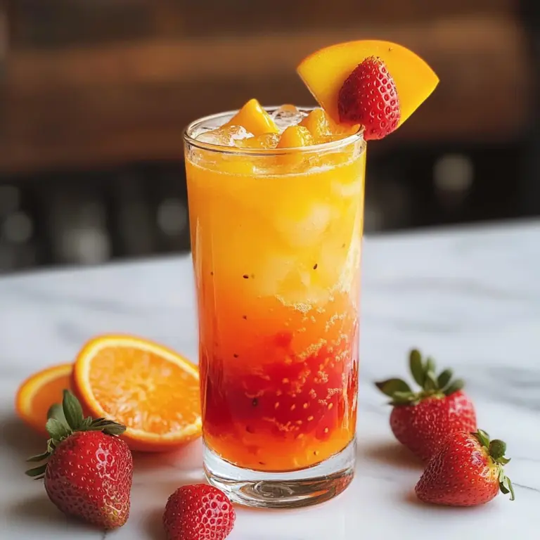 Strawberry Orange Mango Mocktail