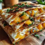 Sweet & Savory Peach Quesadillas
