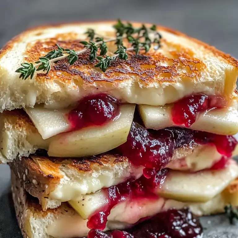 Sweet and Savory Brie, Apple & Cranberry Grilled Cheese