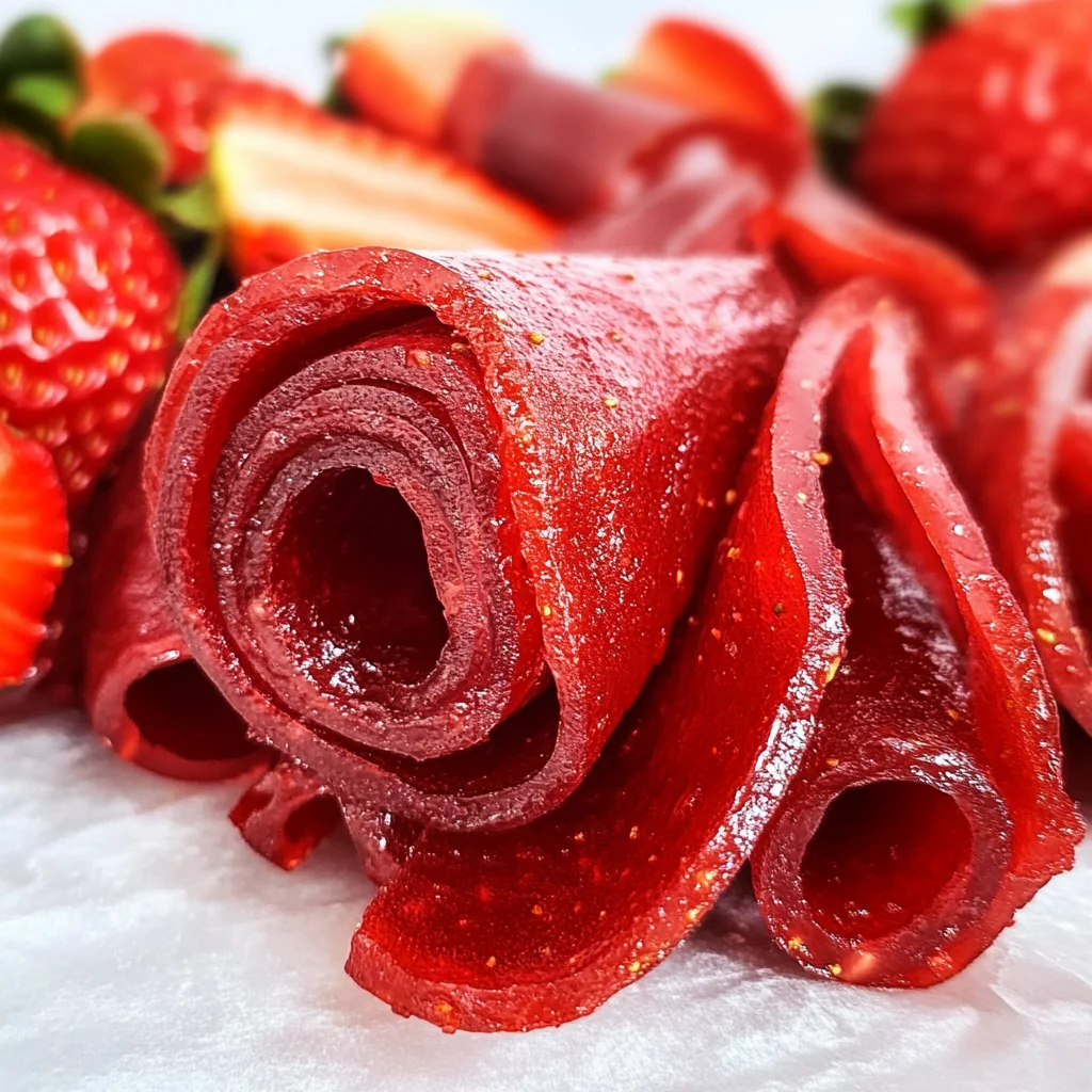 3-Ingredient Homemade Strawberry Fruit Roll-Ups