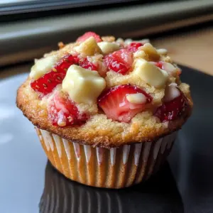Amazing Strawberry White Chocolate Muffins in 20 Minutes