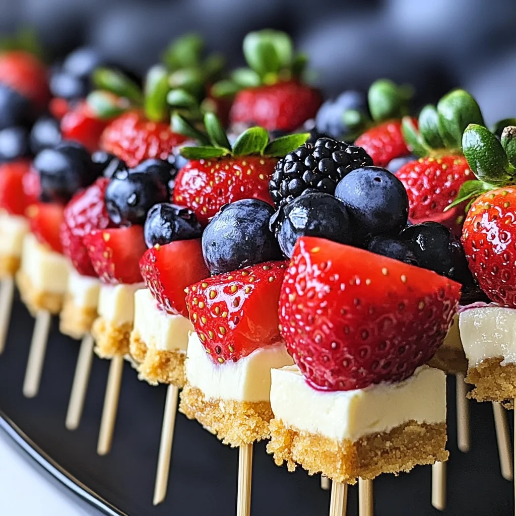 Berry Cheesecake Dessert Kabobs