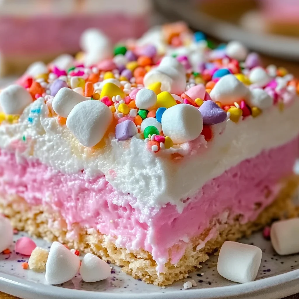 Bubblegum Cloud Slice Dessert: A Sweet Indulgence