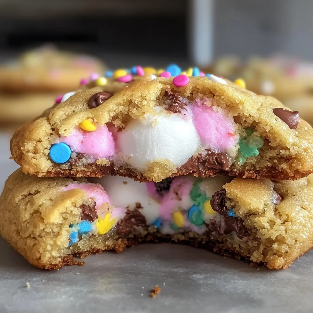 Chocolate Chip Peep Stuffed Easter Cookies