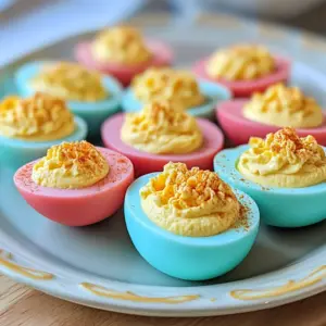 Colored Easter Deviled Eggs