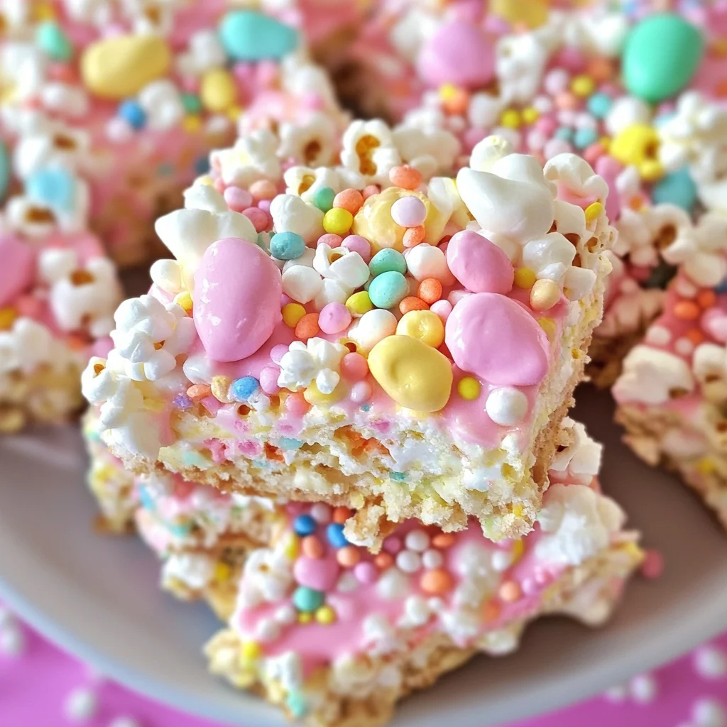 Easter Bunny Marshmallow Popcorn Bars