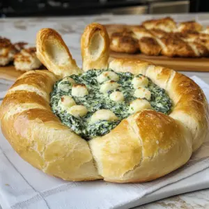Festive Easter Bunny Spinach Dip