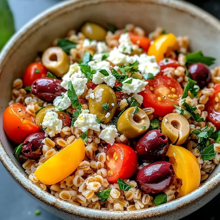 Healthy Mediterranean Farro Bowl