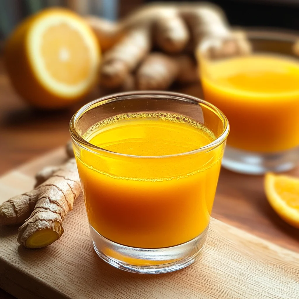Homemade Ginger and Turmeric Immunity Shots