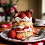 Homemade Strawberry Shortcakes with Strawberries and Perfect Whipped Cream