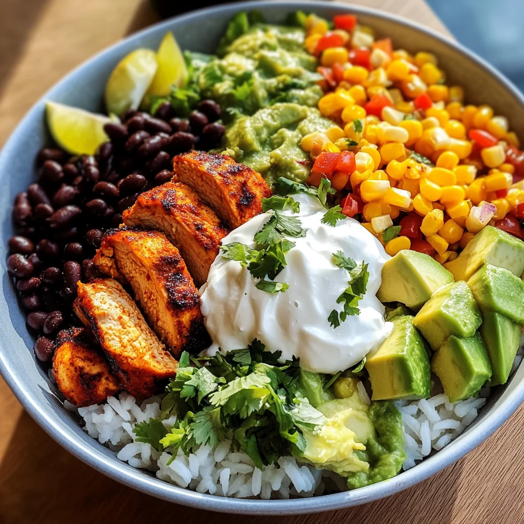 Honey Lime Chipotle Chicken Burrito Bowls