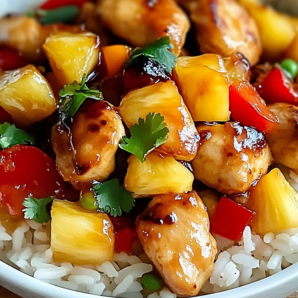 Pineapple Chicken and Rice Recipe -Tropical Dinner Ideas