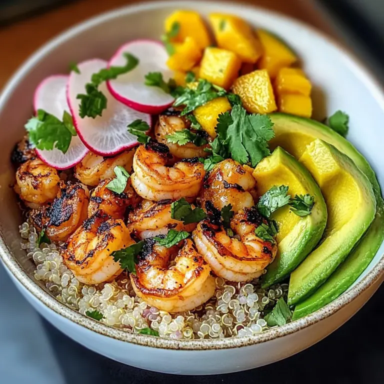 Shrimp Avocado Bowls with Mango Salsa