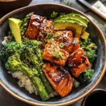 35 Minute Chili Honey Garlic Salmon Bowls