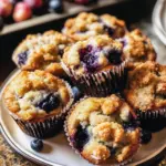 Bakery Vanilla Blueberry Crunch Muffins