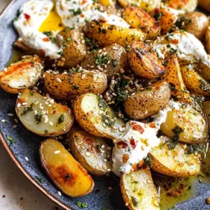 Crispy Oregano Roasted Potatoes with Creamy Feta Sauce