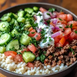 Easy Mediterranean Lamb Bowl