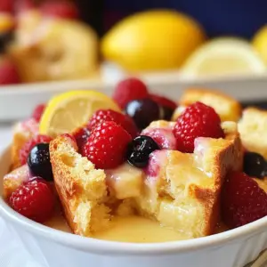 Lemon Berry Bread Pudding