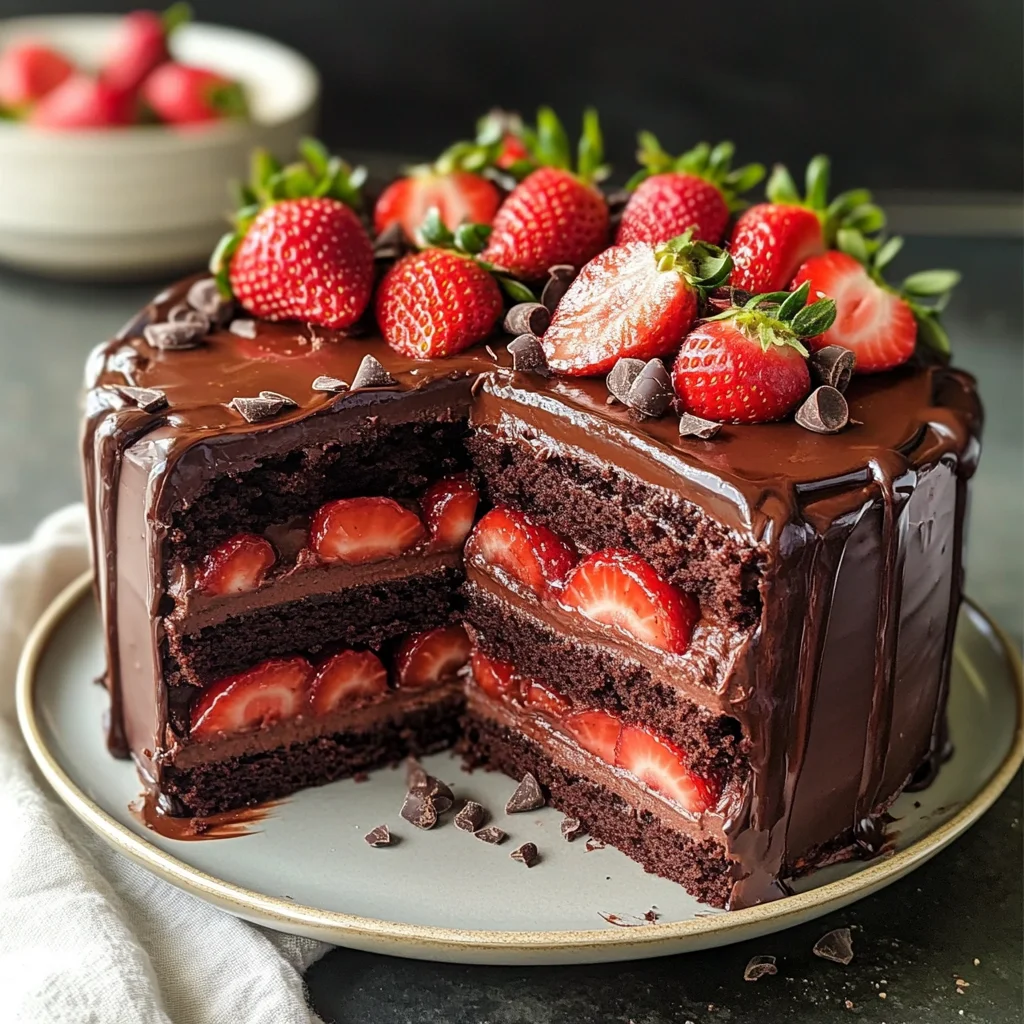 Strawberry Chocolate Cake – A Luscious, Decadent Treat